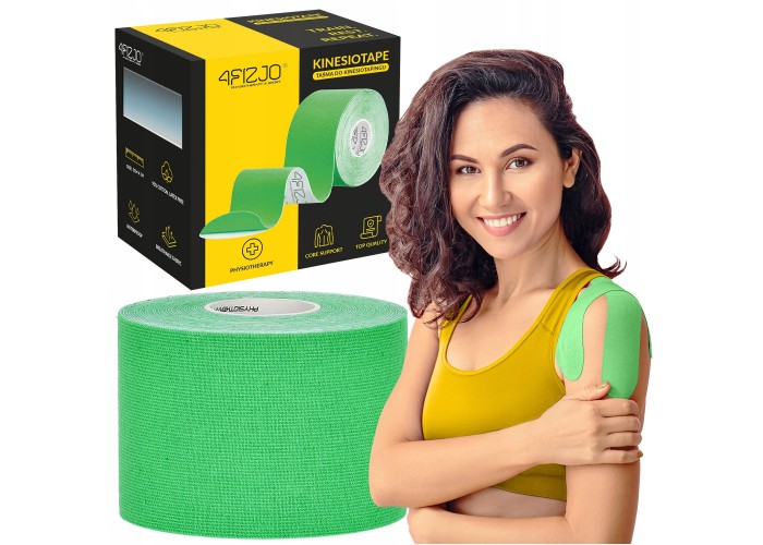 Стрічка кінезіологічна (кінезіо тейп) 4FIZJO 5 см x 5 м Green (P-5907739315984)
