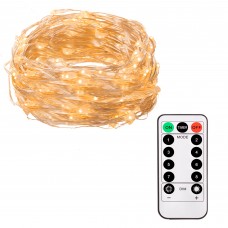 Гірлянда на батарейках Springos 9.9 м 100 LED Pilot CL0101 Warm White