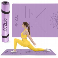 Килимок (мат) спортивний 4FIZJO PU 183 x 61 x 0.4 см для йоги та фітнесу Violet (P-5907739319548)
