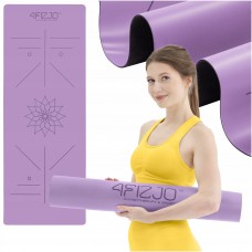 Килимок (мат) спортивний 4FIZJO PU 183 x 61 x 0.4 см для йоги та фітнесу Violet (P-5907739319548)