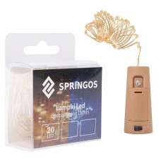 Гірлянда корок у пляшку на батарейках Springos 1.9 м 20 LED CL0026 Warm White