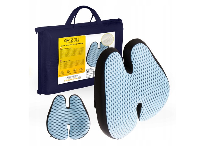 Ортопедична подушка 4FIZJO для спини 41 x 40 см Sky Blue (P-5907739318770)