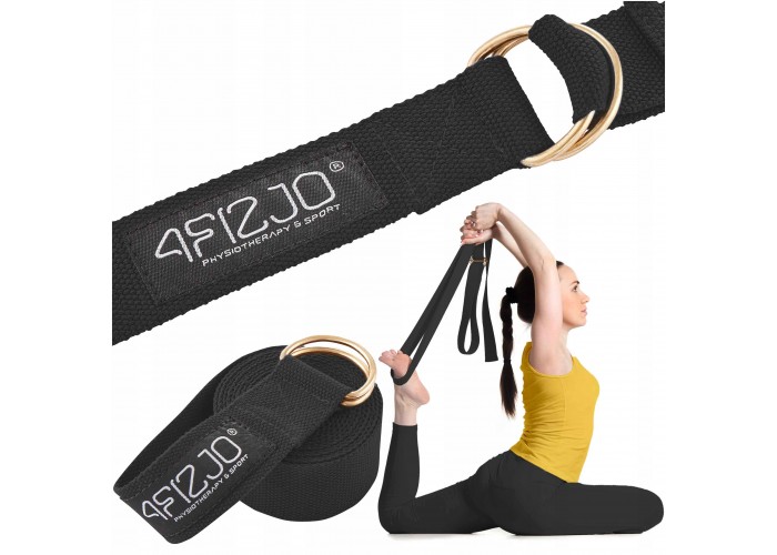 Ремінь для йоги 4FIZJO 300 см Black (P-5907739315397)