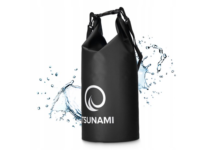 Гермомішок TSUNAMI Dry Pack 10 л водозахисний Black (P-5905973400039)