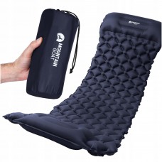 Килимок (каримат) надувний Mountain Goat 190 x 58 x 5 см з вбудованим насососм Navy Blue (P-5905973400916)