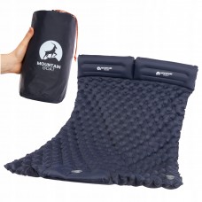 Килимок (каримат) надувний Mountain Goat 200 x 120 x 7 см двомісний з вбудованим насососм Navy Blue (P-5905973400923)