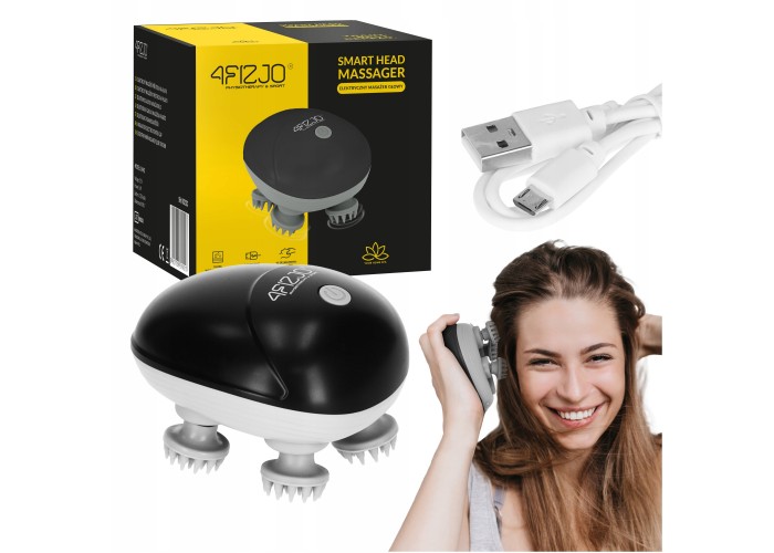Електричний масажер для голови 4FIZJO Smart Head Massager Black (P-5907739319517)