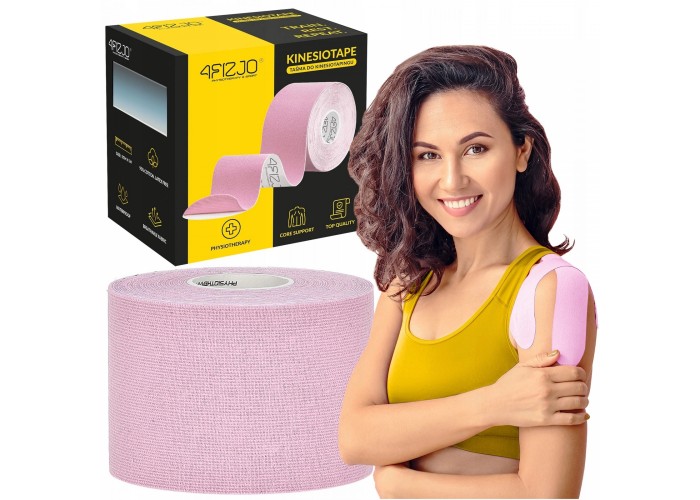 Стрічка кінезіологічна (кінезіо тейп) 4FIZJO 5 см x 5 м Light Pink (P-5907739316028)