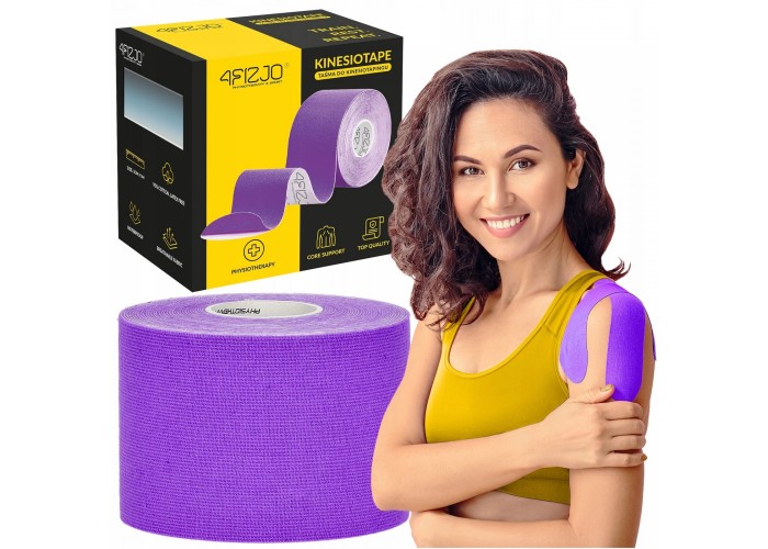 Стрічка кінезіологічна (кінезіо тейп) 4FIZJO 5 см x 5 м Violet (P-5907739318817)