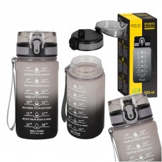 Пляшка для води спортивна 4FIZJO 500 мл Grey/Black (P-5905973400725)