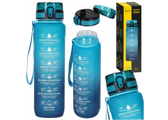 Пляшка для води спортивна 4FIZJO 1000 мл Sky Blue/Blue (P-5905973400763)