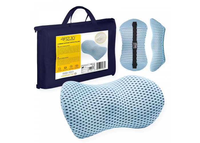 Ортопедична подушка 4FIZJO для спини 48 x 23 см Sky Blue (P-5907739318732)