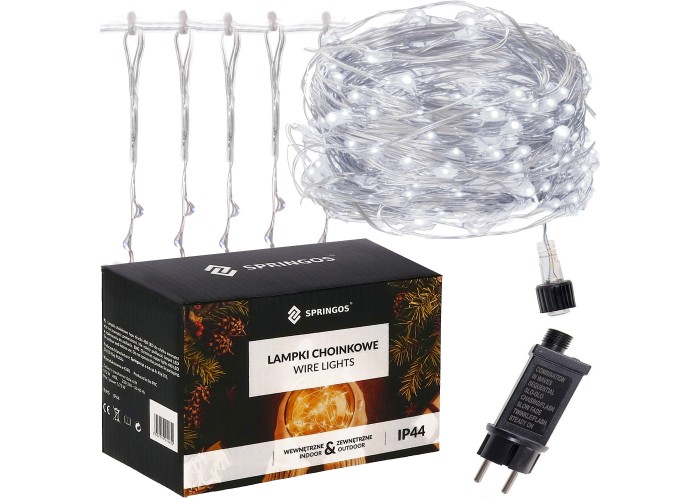 Гірлянда водоспад (штора) Springos 2 x 2 м 400 LED CL0098 Cold White