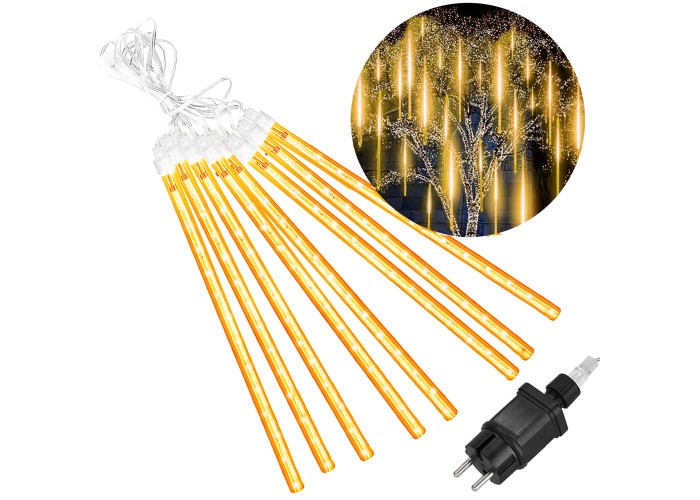 Гірлянда метеоритний дощ Springos 3 м 144 LED CL1214 Warm White