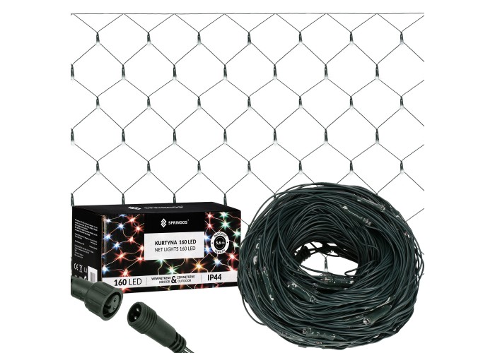 Гірлянда сітка Springos 2 x 2.6 м 160 LED CL4015 Cold White