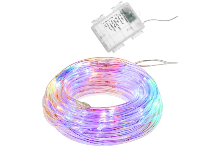 Гірлянда дюралайт на батарейках Springos Rope Lights 5 м 50 LED CL0856 Mix