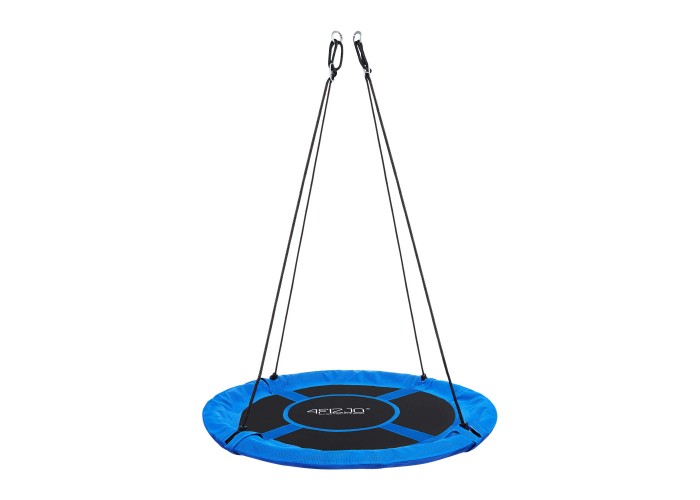 Гойдалка-гніздо кругла 4FIZJO L 100 см Black/Blue (P-5907739314529)