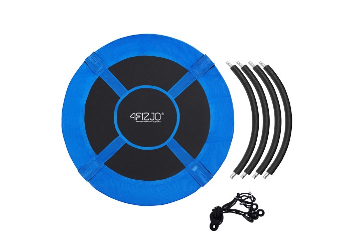 Гойдалка-гніздо кругла 4FIZJO L 100 см Black/Blue (P-5907739314529)