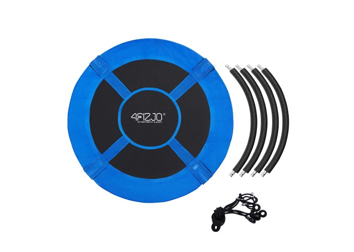 Гойдалка-гніздо кругла 4FIZJO L 100 см Black/Blue (P-5907739314529)