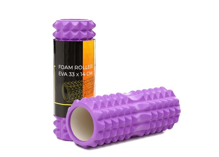 Масажний ролик Cornix EVA 33 x 14 см (валик, роллер) XR-0328 Violet