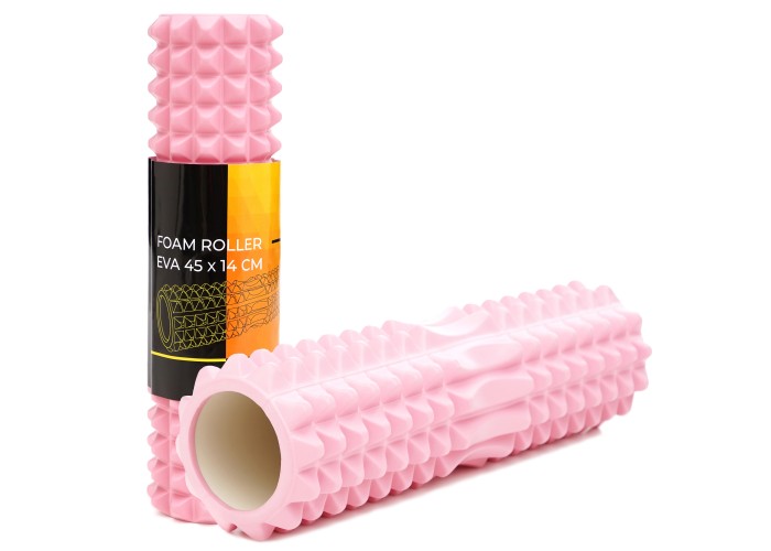 Масажний ролик Cornix EVA 45 x 14 см (валик, роллер) XR-0336 Light Pink