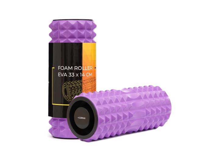 Масажний ролик Cornix EVA 33 x 14 см (валик, роллер) XR-0338 Violet