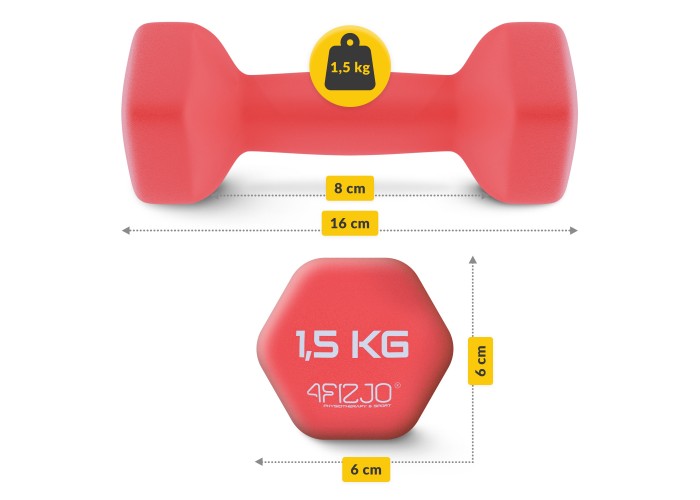 Гантелі вінілові 4FIZJO Classic 2 x 1.5 кг (P-5907739311962)