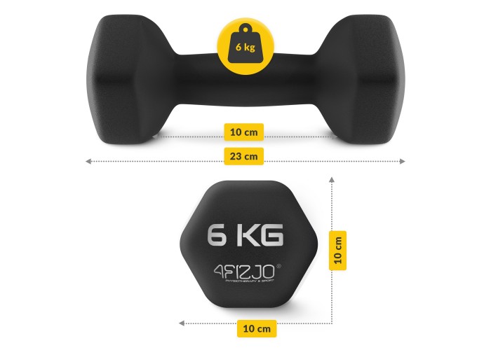 Гантелі вінілові 4FIZJO Classic 2 x 6 кг (P-5905973403191)