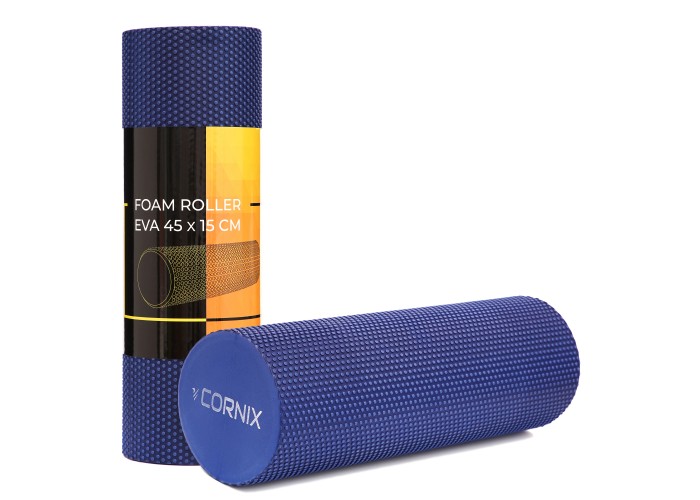 Масажний ролик Cornix EVA+ 45 x 15 см (валик, роллер) XR-0304 Navy Blue