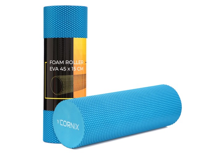 Масажний ролик Cornix EVA+ 45 x 15 см (валик, роллер) XR-0306 Blue