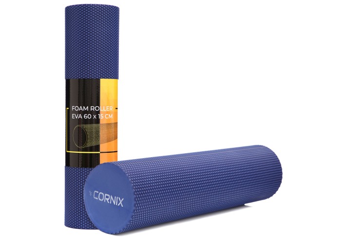 Масажний ролик Cornix EVA+ 60 x 15 см (валик, роллер) XR-0309 Navy Blue