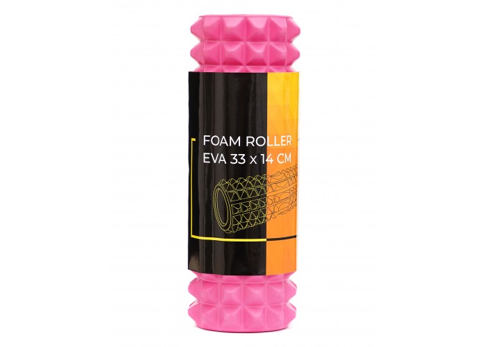 Масажний ролик Cornix EVA 33 x 14 см (валик, роллер) XR-0327 Pink