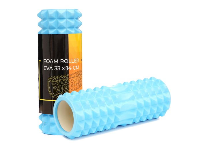 Масажний ролик Cornix EVA 33 x 14 см (валик, роллер) XR-0331 Sky Blue
