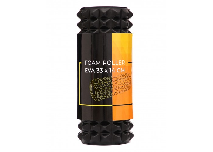 Масажний ролик Cornix EVA 33 x 14 см (валик, роллер) XR-0341 Black