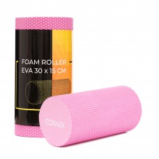 Масажний ролик Cornix EVA+ 30 x 15 см (валик, роллер) XR-0298 Pink