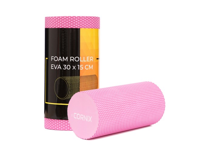 Масажний ролик Cornix EVA+ 30 x 15 см (валик, роллер) XR-0298 Pink