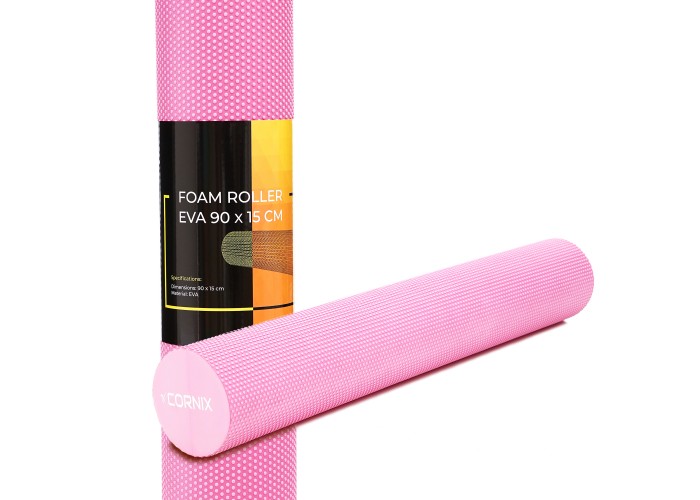Масажний ролик Cornix EVA+ 90 x 15 см (валик, роллер) XR-0313 Pink