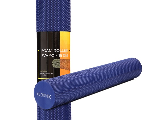 Масажний ролик Cornix EVA+ 90 x 15 см (валик, роллер) XR-0314 Navy Blue
