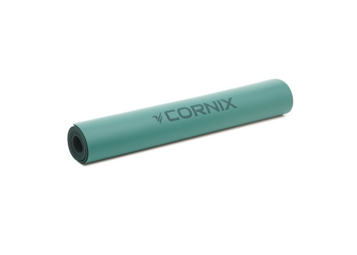 Килимок спортивний Cornix PU 183 x 68 x 0.4 см для йоги та фітнесу XR-0318 Turquoise