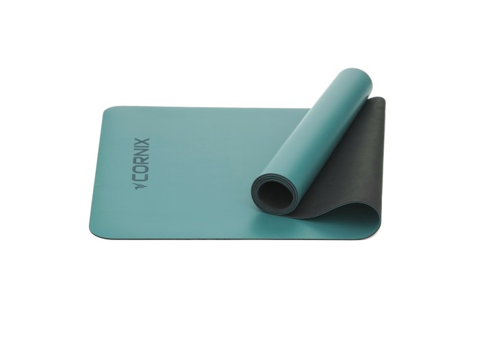 Килимок спортивний Cornix PU 183 x 68 x 0.4 см для йоги та фітнесу XR-0318 Turquoise