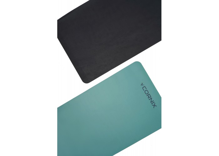 Килимок спортивний Cornix PU 183 x 68 x 0.4 см для йоги та фітнесу XR-0318 Turquoise