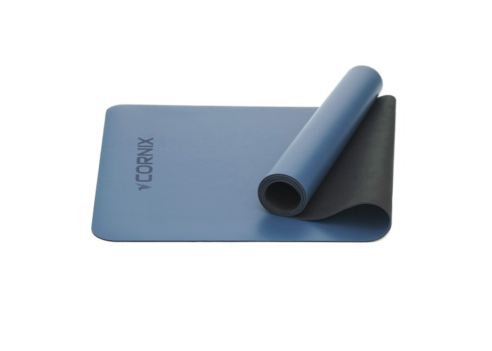 Килимок спортивний Cornix PU 183 x 68 x 0.4 см для йоги та фітнесу XR-0319 Blue
