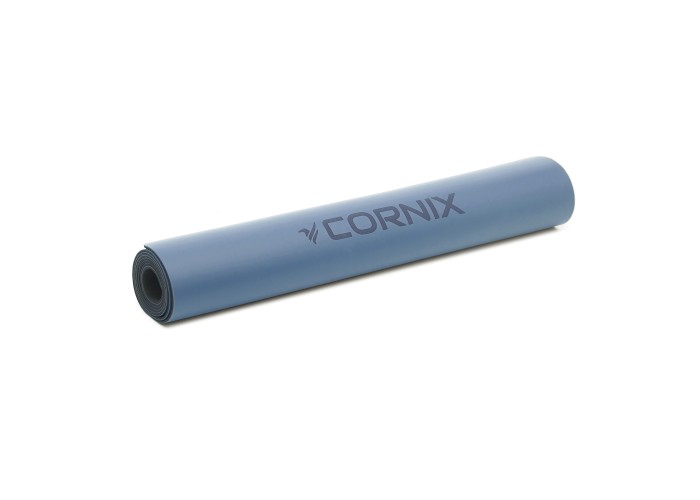 Килимок спортивний Cornix PU 183 x 68 x 0.4 см для йоги та фітнесу XR-0319 Blue