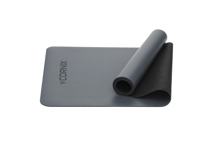 Килимок спортивний Cornix PU 183 x 68 x 0.4 см для йоги та фітнесу XR-0320 Grey