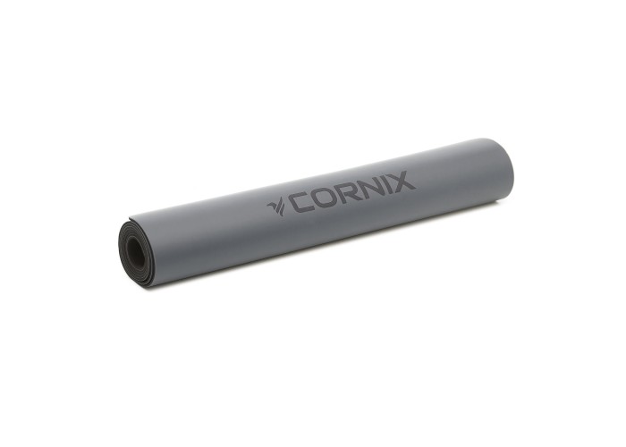 Килимок спортивний Cornix PU 183 x 68 x 0.4 см для йоги та фітнесу XR-0320 Grey