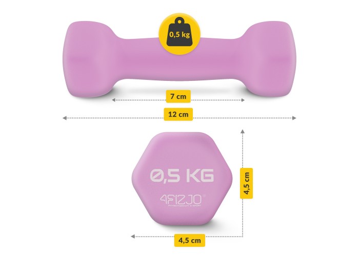 Набір гантелей вінілових 4FIZJO Classic 7 кг зі стійкою (P-5905973403221)