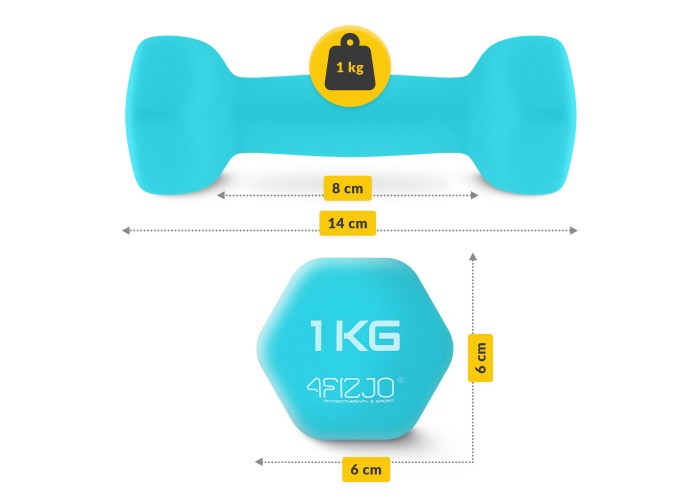 Набір гантелей вінілових 4FIZJO Classic 7 кг зі стійкою (P-5905973403221)