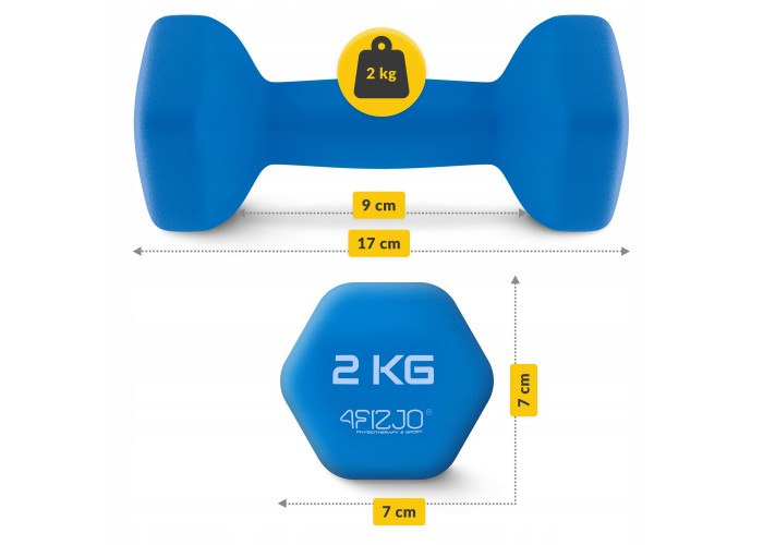 Набір гантелей вінілових 4FIZJO Classic 12 кг зі стійкою (P-5905973403238)
