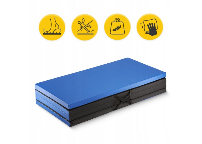 Мат гімнастичний складний 4FIZJO XL 240 x 120 x 5 см Blue (P-5907739319715)