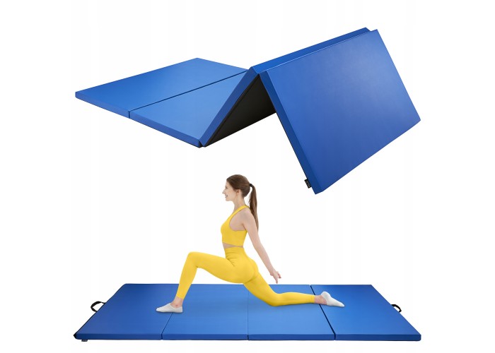 Мат гімнастичний складний 4FIZJO XL 240 x 120 x 5 см Blue (P-5907739319715)